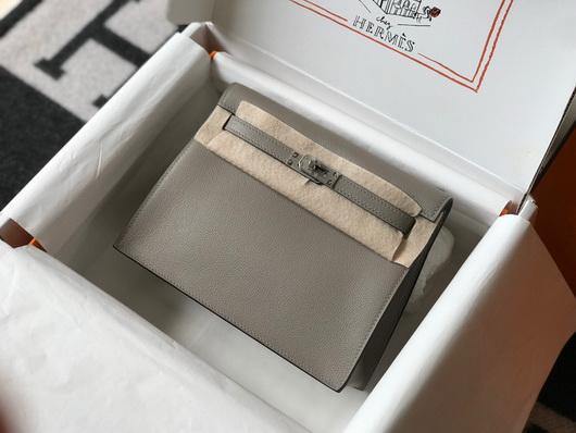 Replica Hermes Kelly Danse 22cm Leather Bag 20356 Gray