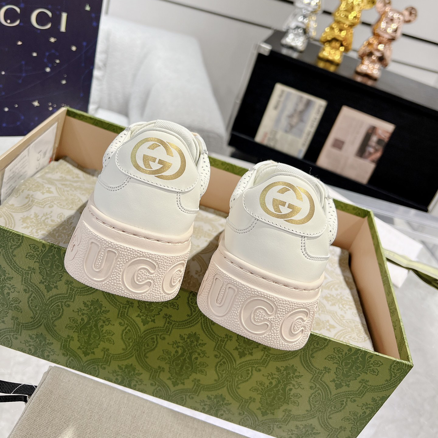 Gucci-Thick soled biscuit casual sports shoes