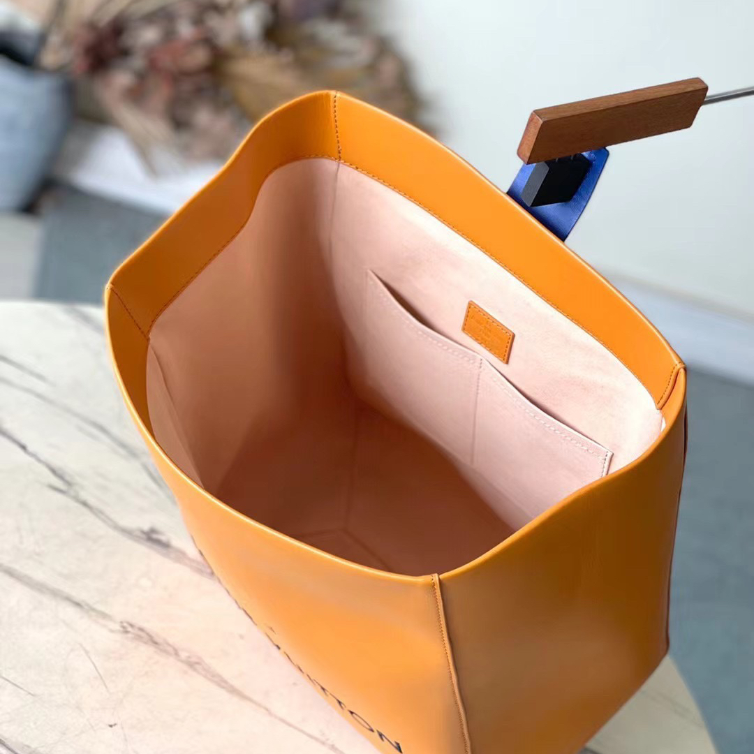 LV-Orange Cowhide Handba