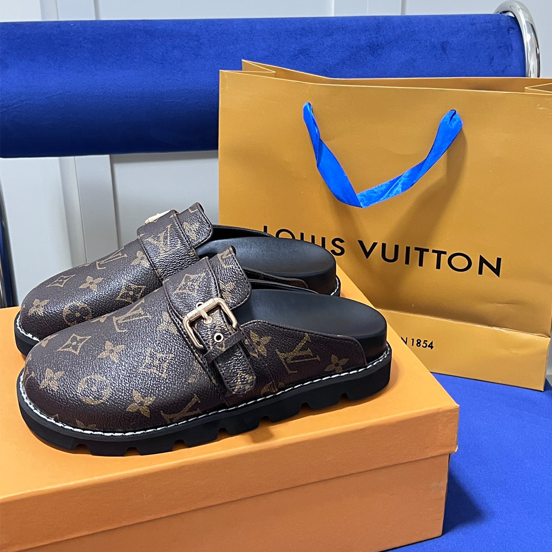 LV-wrap-around slippers