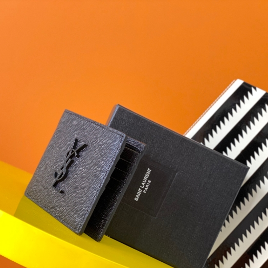 YSL-Caviar and Calf Leather Wallet