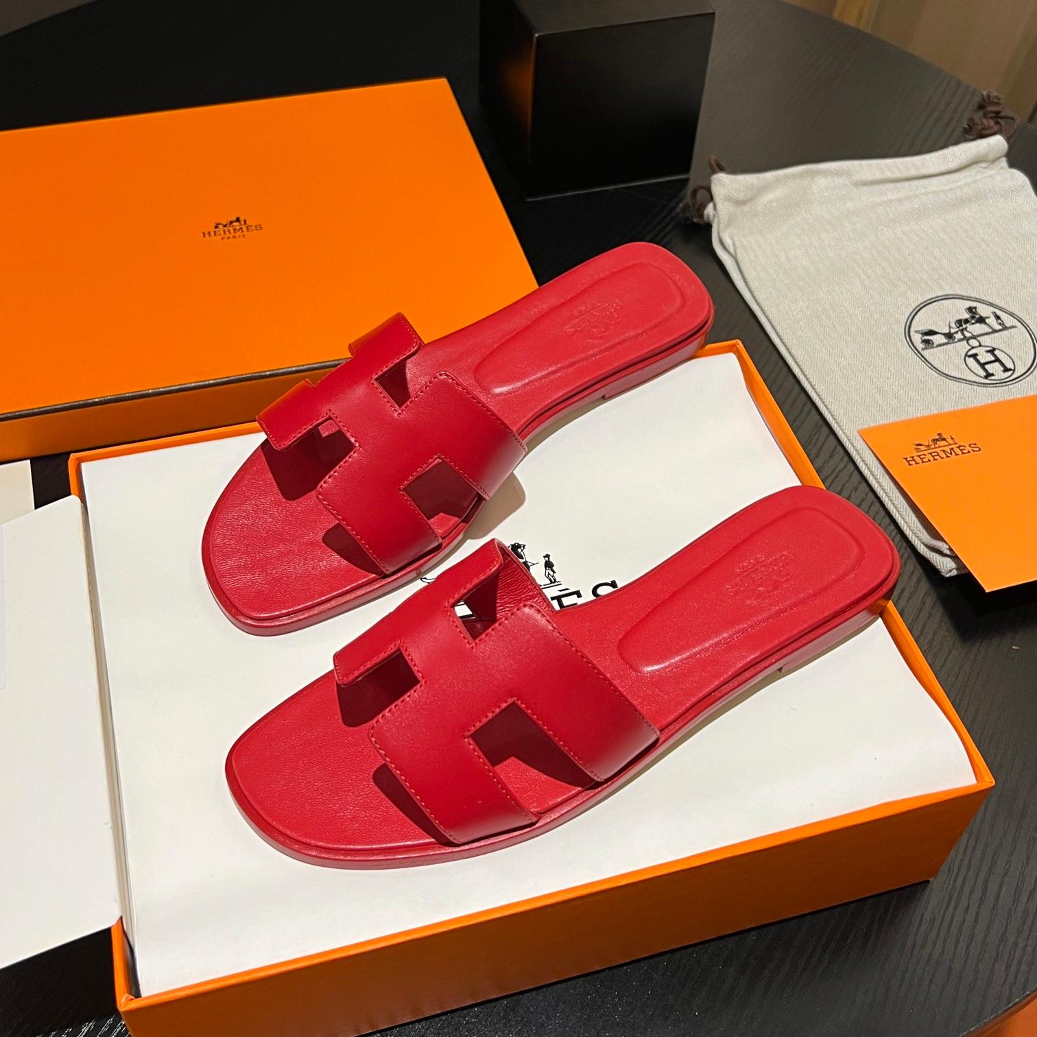 Hermes-Plain series H slippers