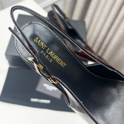 YSL-Mirad Open Bead Back Empty Hardware Buckle High Heels