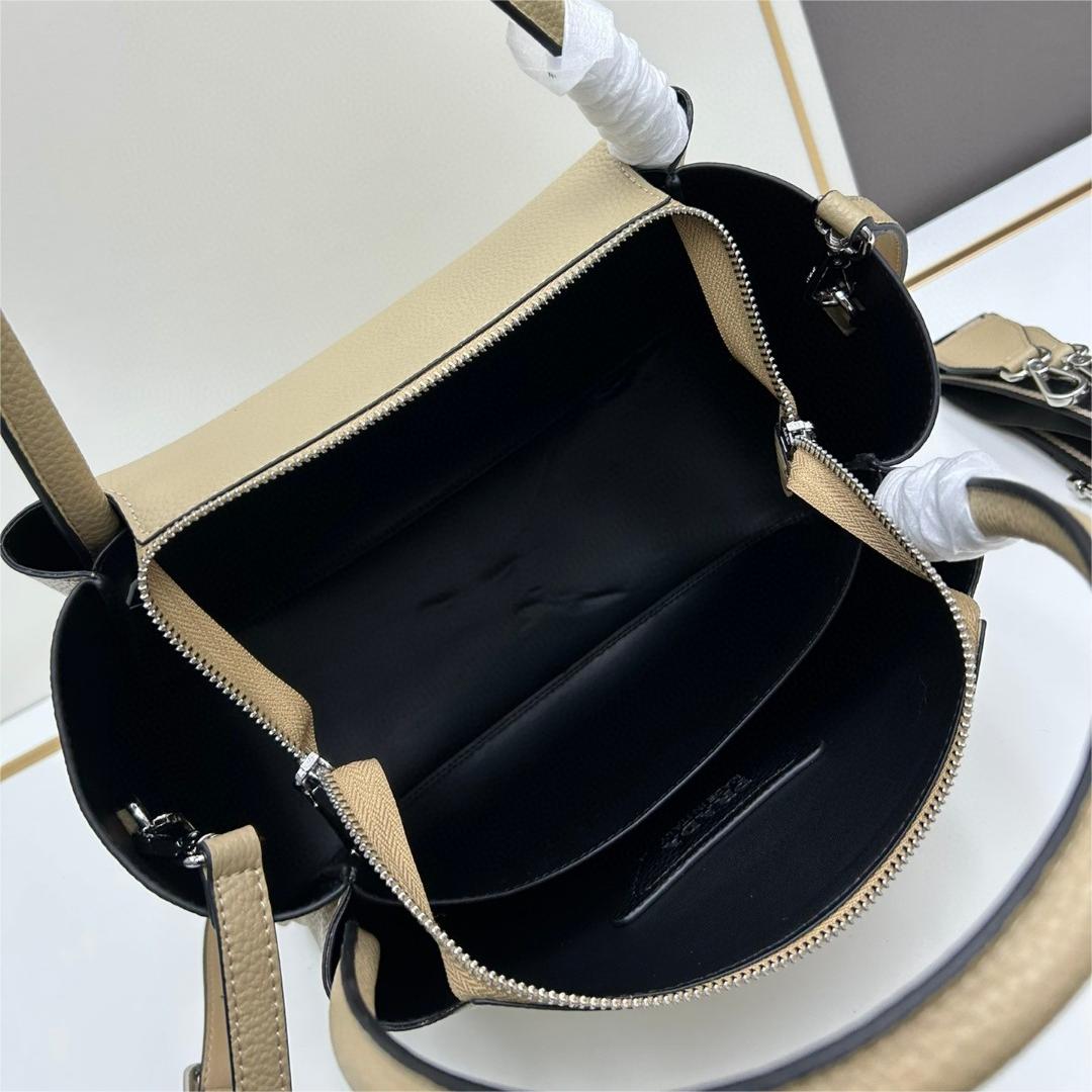 Prada-Imported deer skin patterned cowhide double shoulder straps