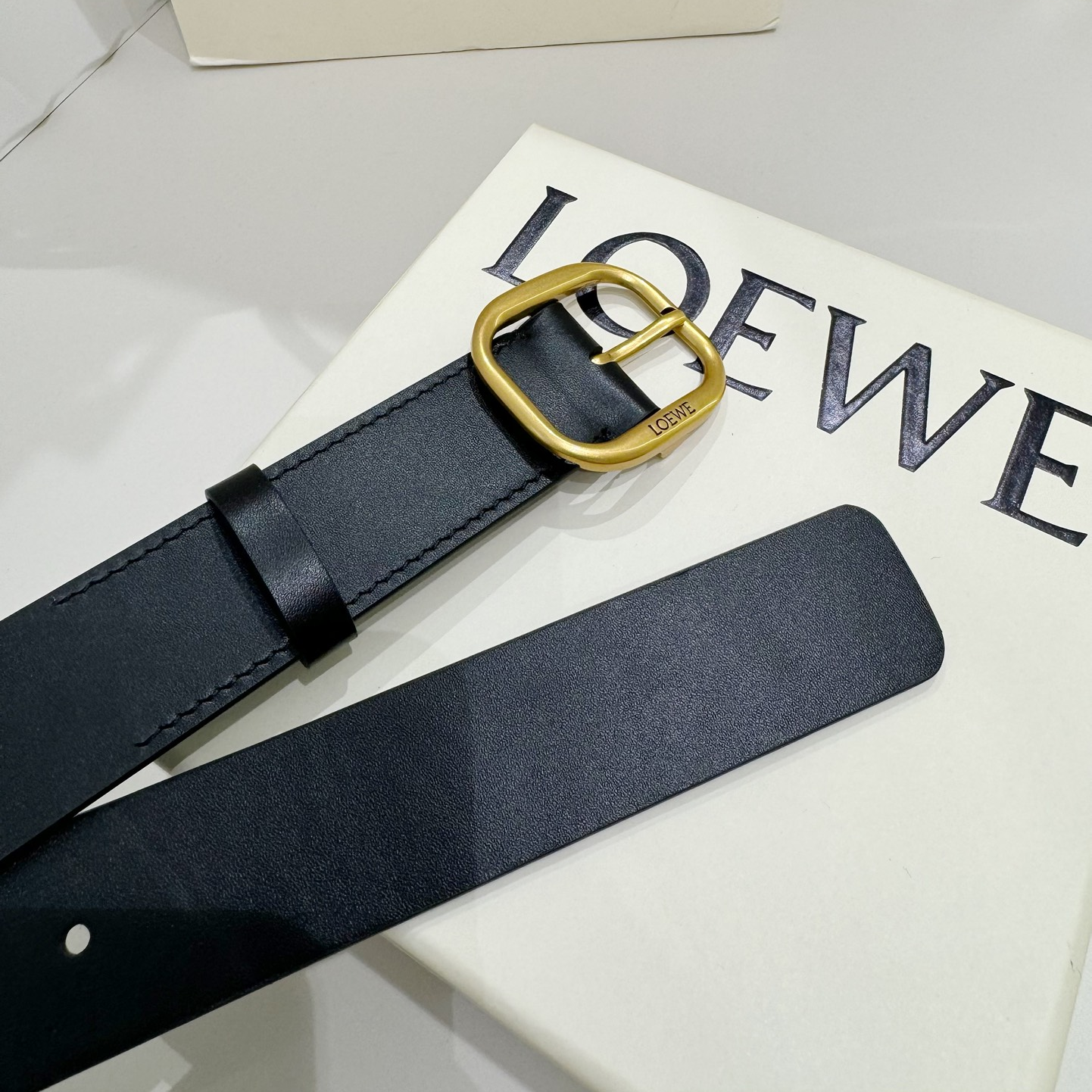 LOEWE - Women's Logo Engraved Calfskin Belt