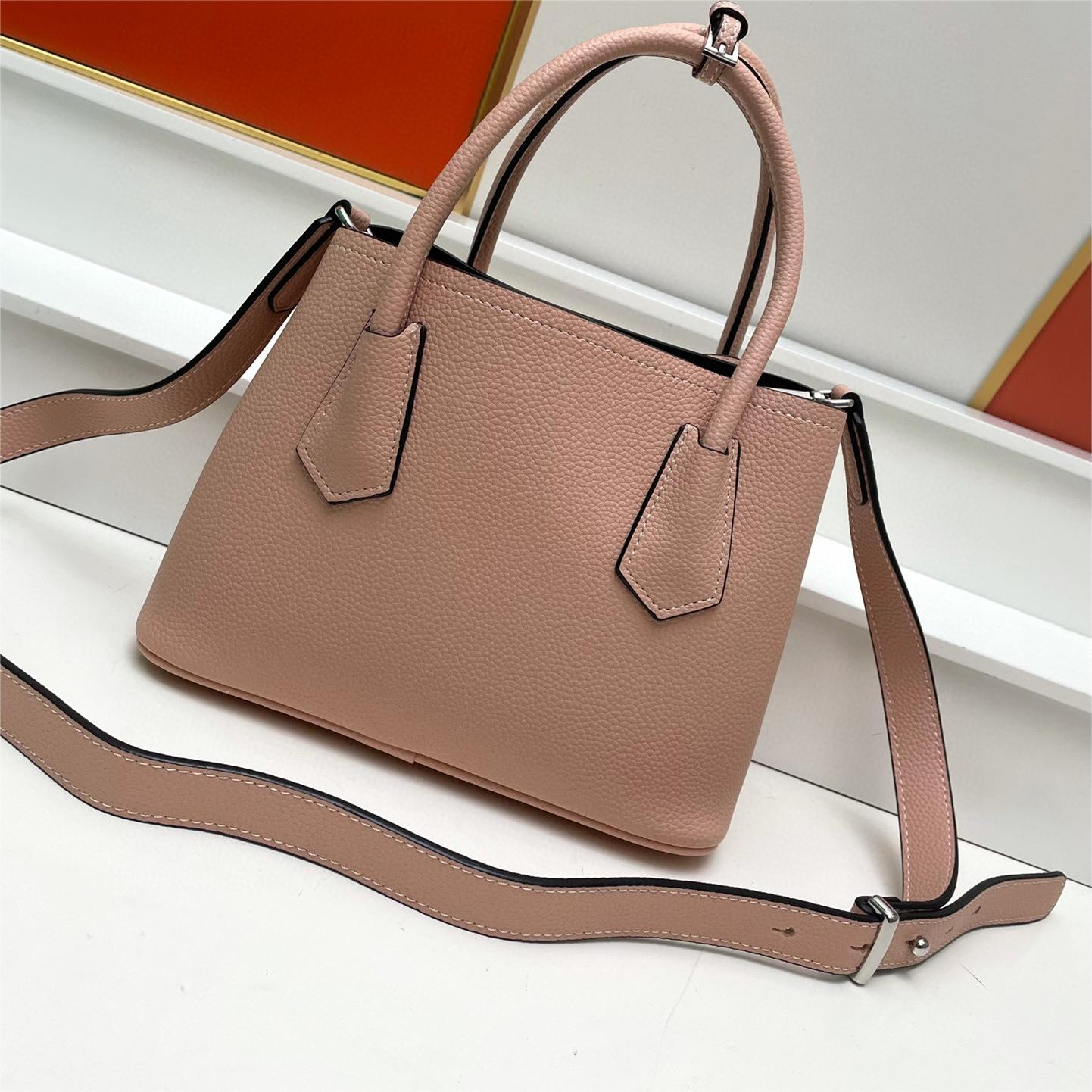 Prada-Litchi pattern double handbag