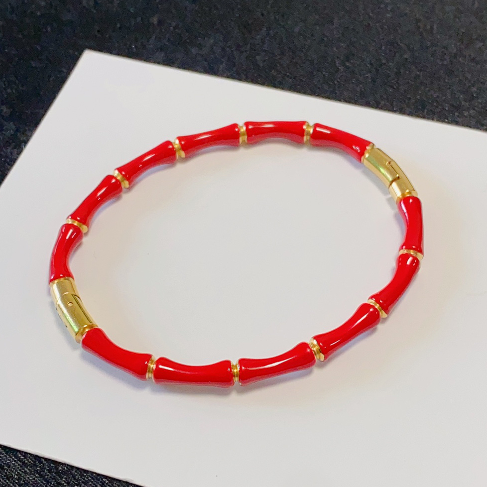 GUCCI - Red Bamboo Bracelet