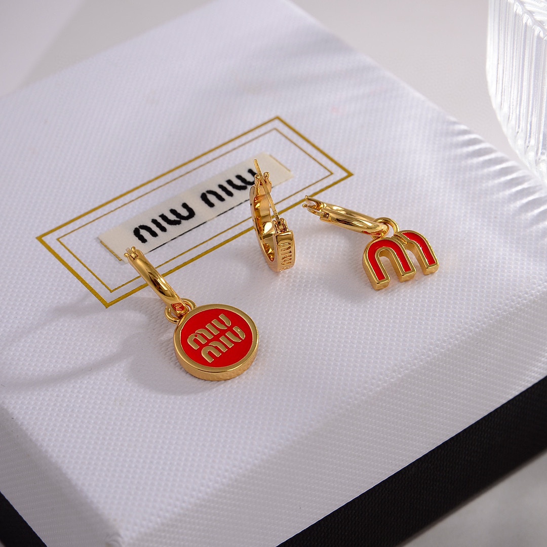MIU MIU-Drip oil earrings