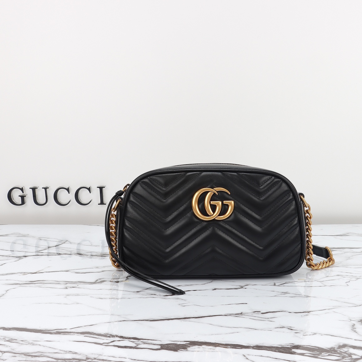 GUCCI-Marmont series chain shoulder backpack