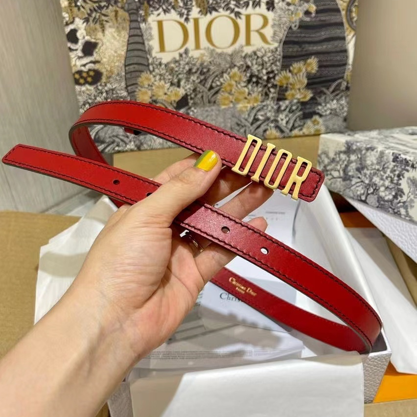 Dior-Calf leather soft waistband