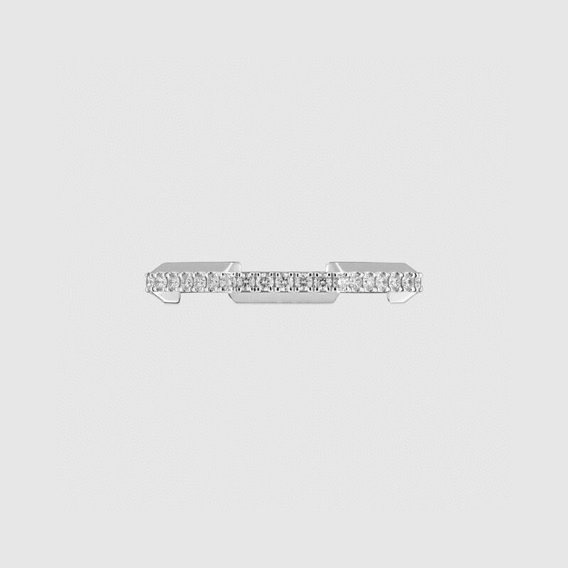 GUCCI-Link to Love Series Full Diamond Ring