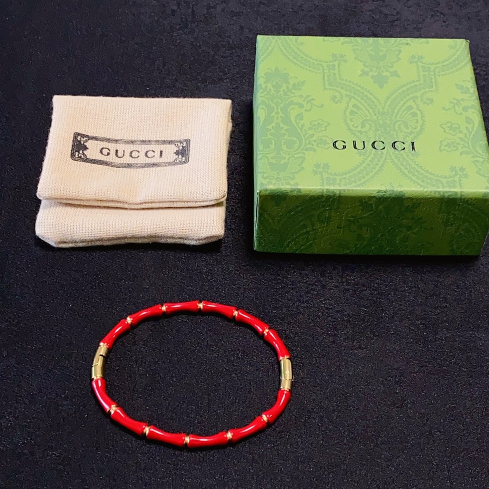 GUCCI - Red Bamboo Bracelet