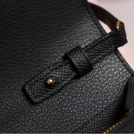 Hermes-Black Gold Buckle Crossbody Bag