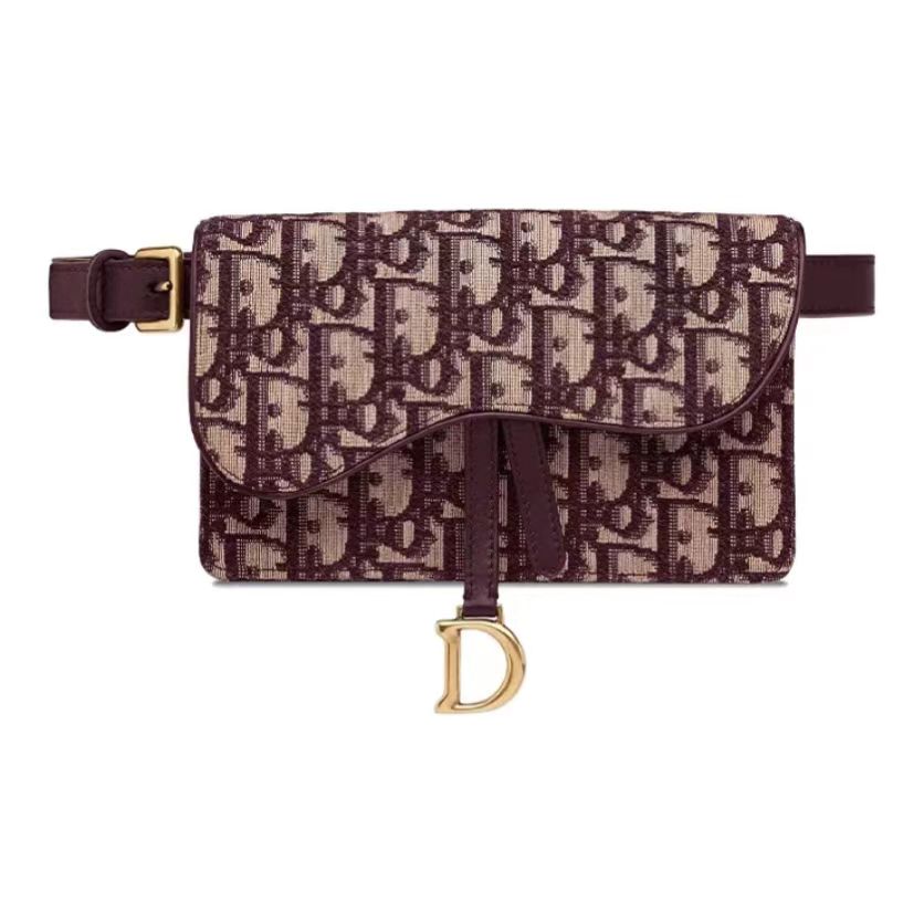 DIOR- Saddle Classic Oblique Print Single Shoulder Crossbody Waist Bag