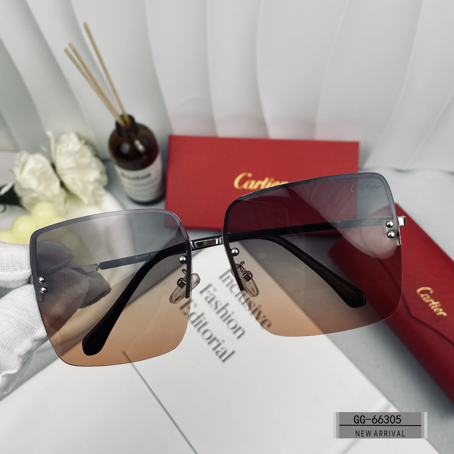 Cartier-Women's Large Box Sunglasses