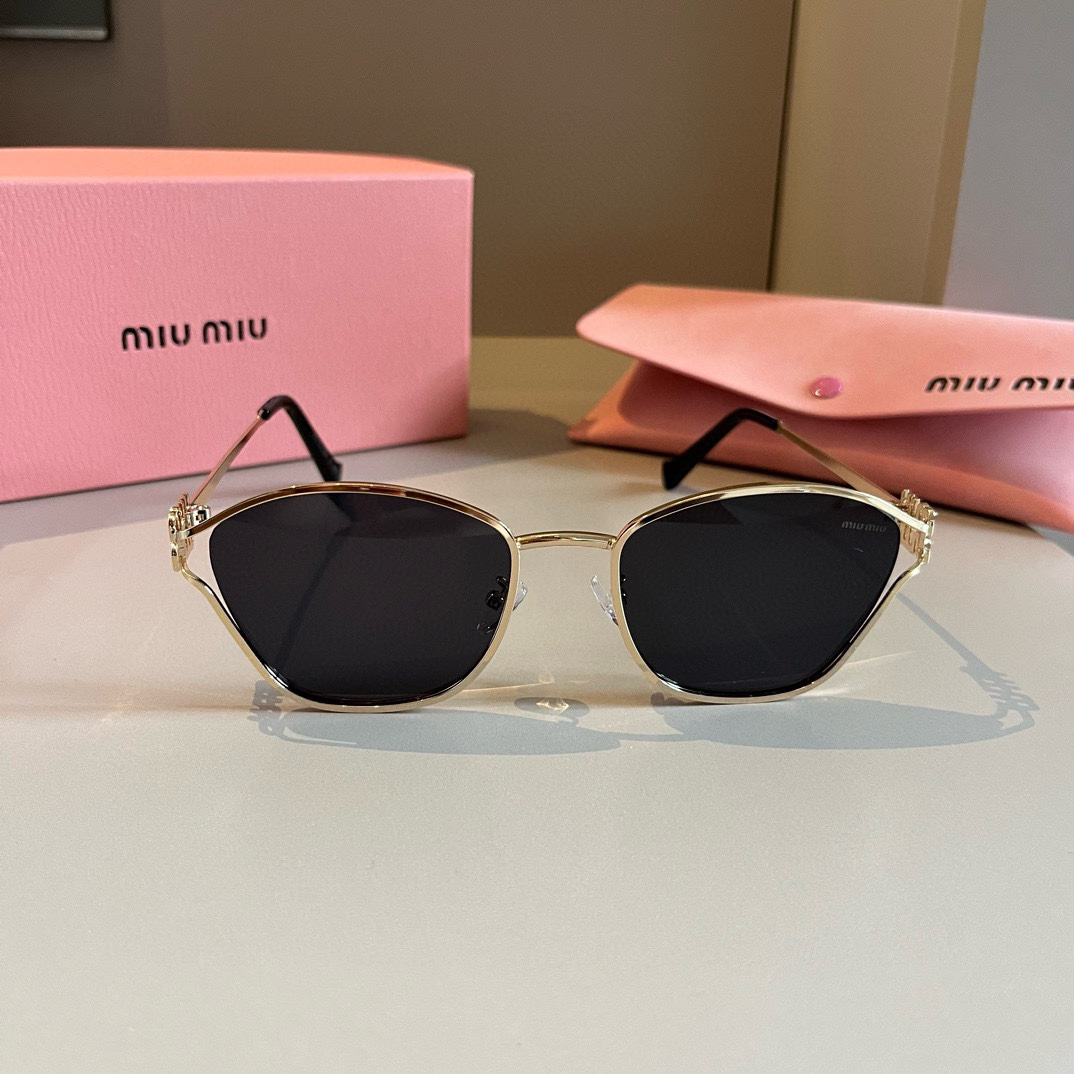 MiuMiu-Metal frame Sunglasses