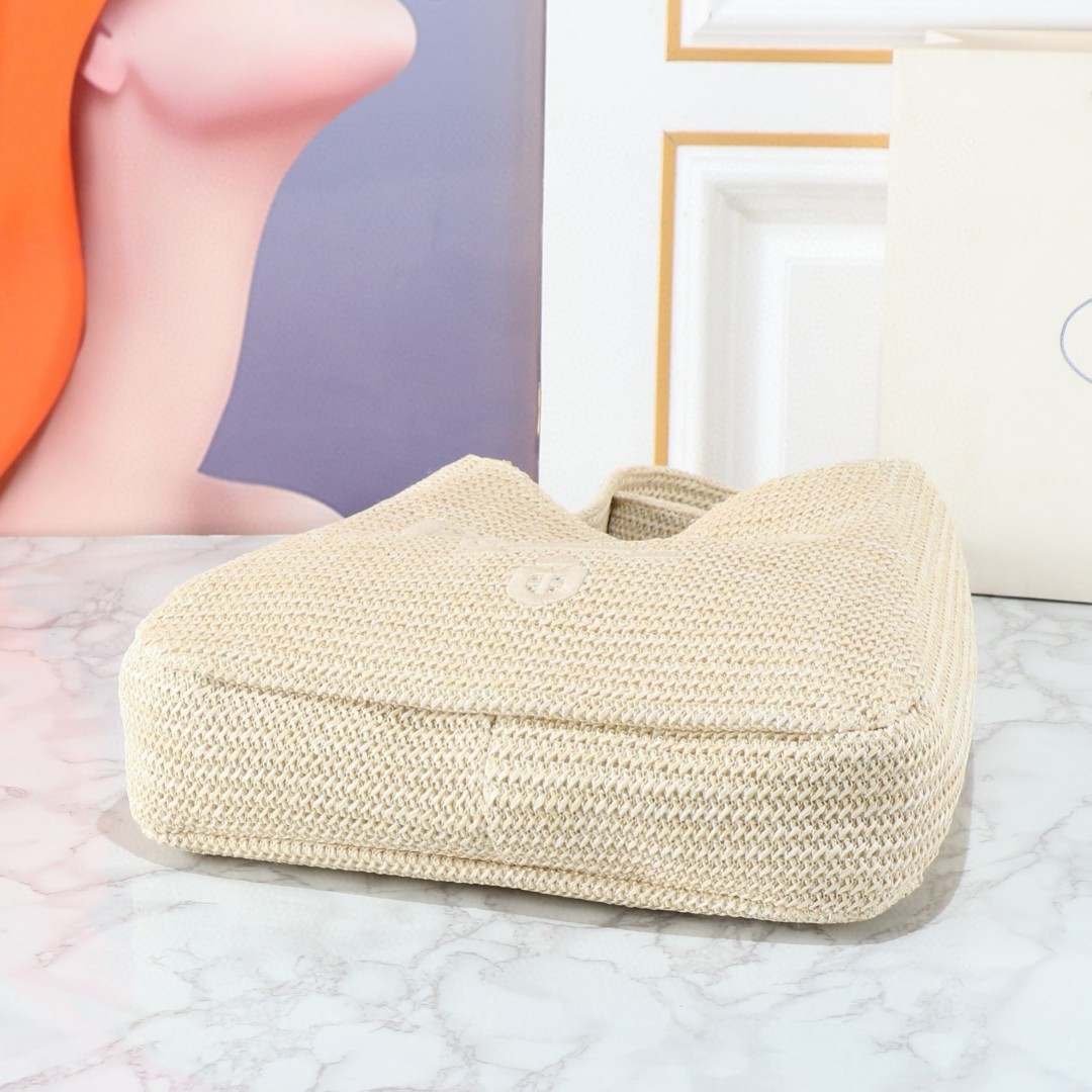 Prada-Imported Lafite Grass Design Handmade Woven Bag