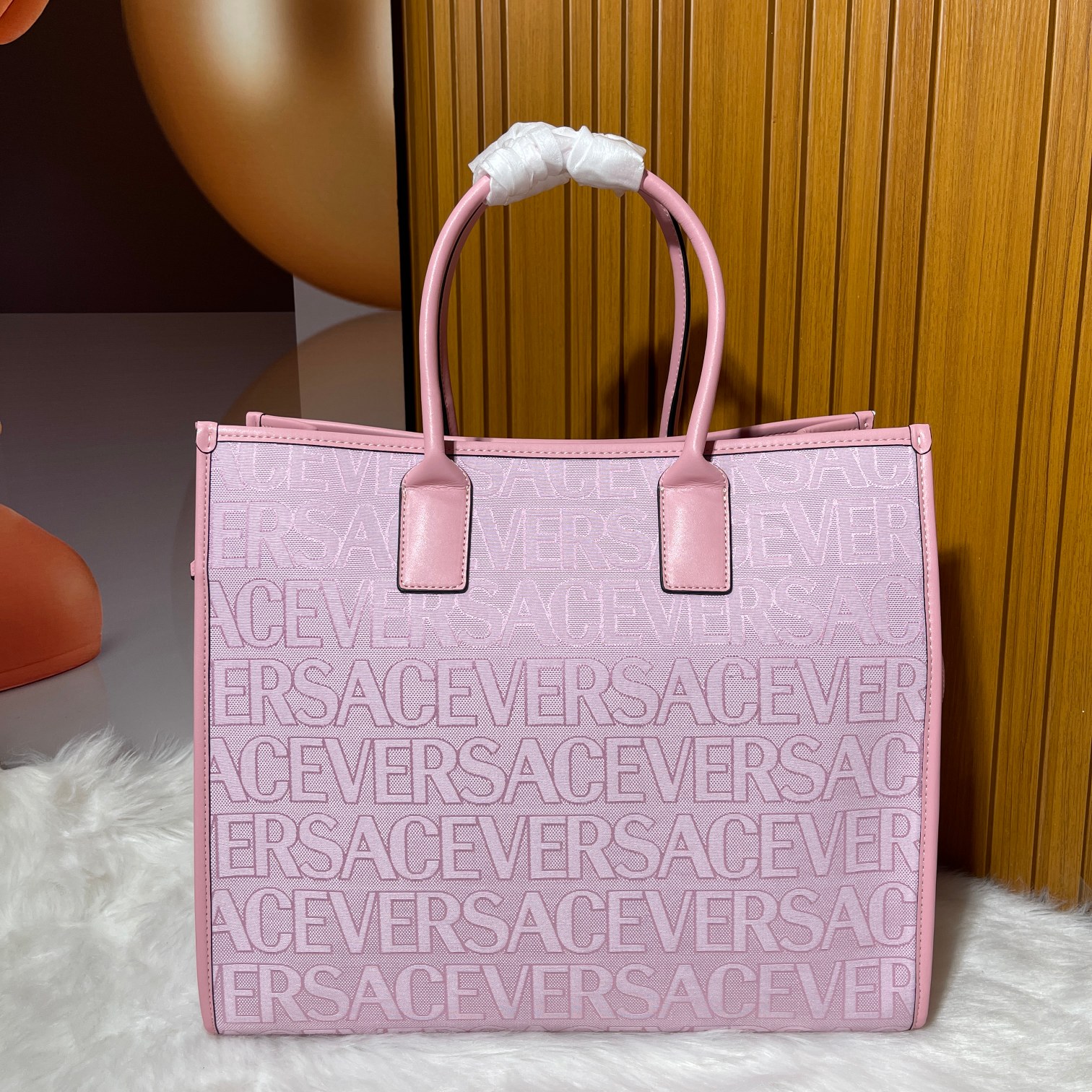 Versace-Large letter tote bag