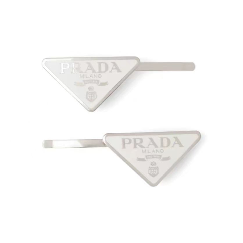 PRADA - Triangle Logo Hair Clip