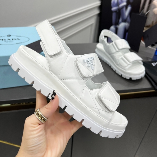 Prada-Serrated Thick Soled Beach Sandals