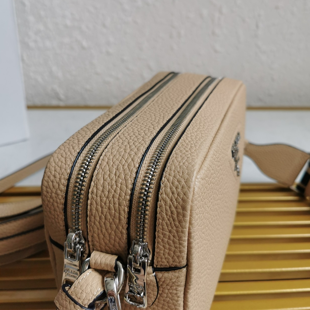 PRADA - Leather Camera Bag Shoulder Crossbody Bag