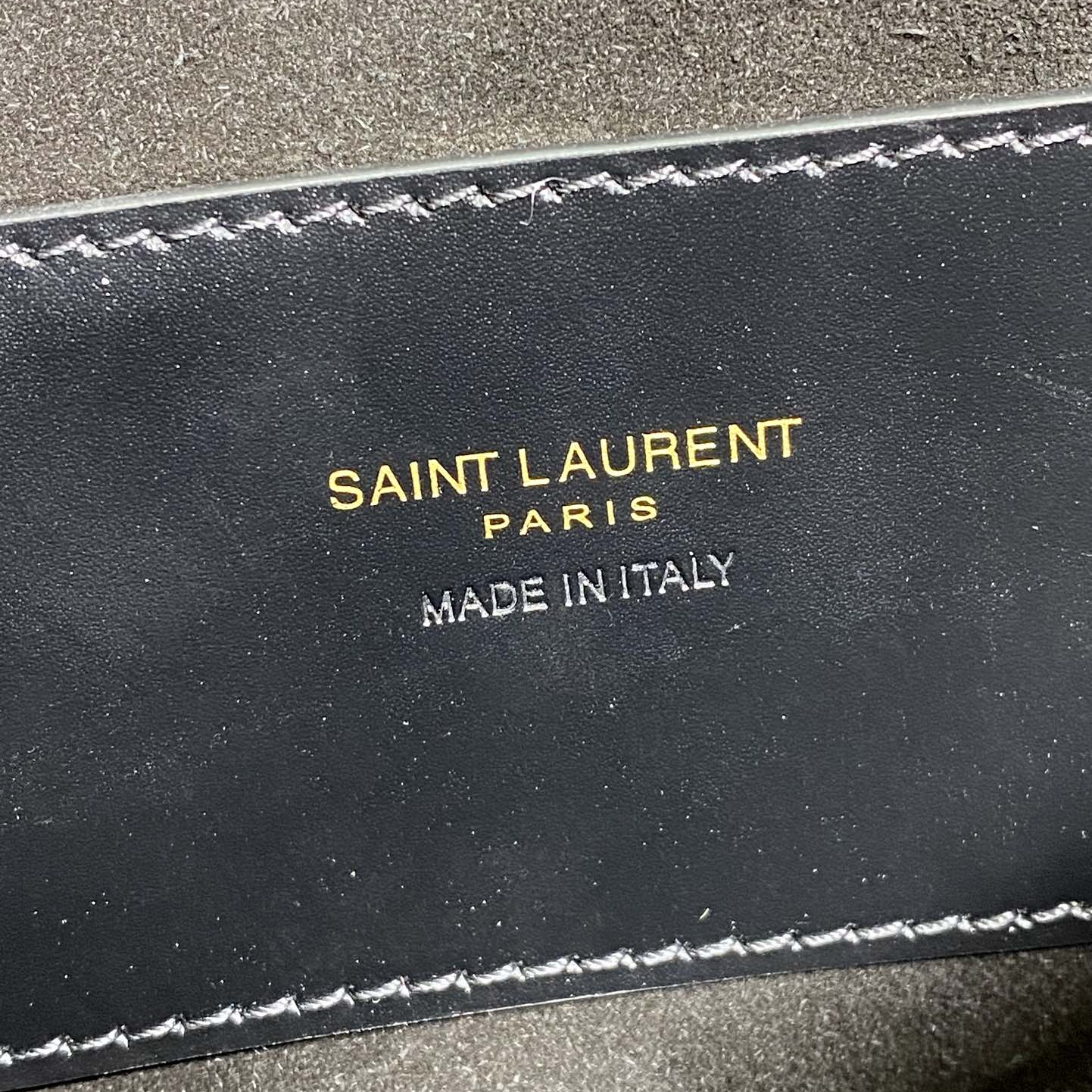 YSL-Lacquer leather armpit bag