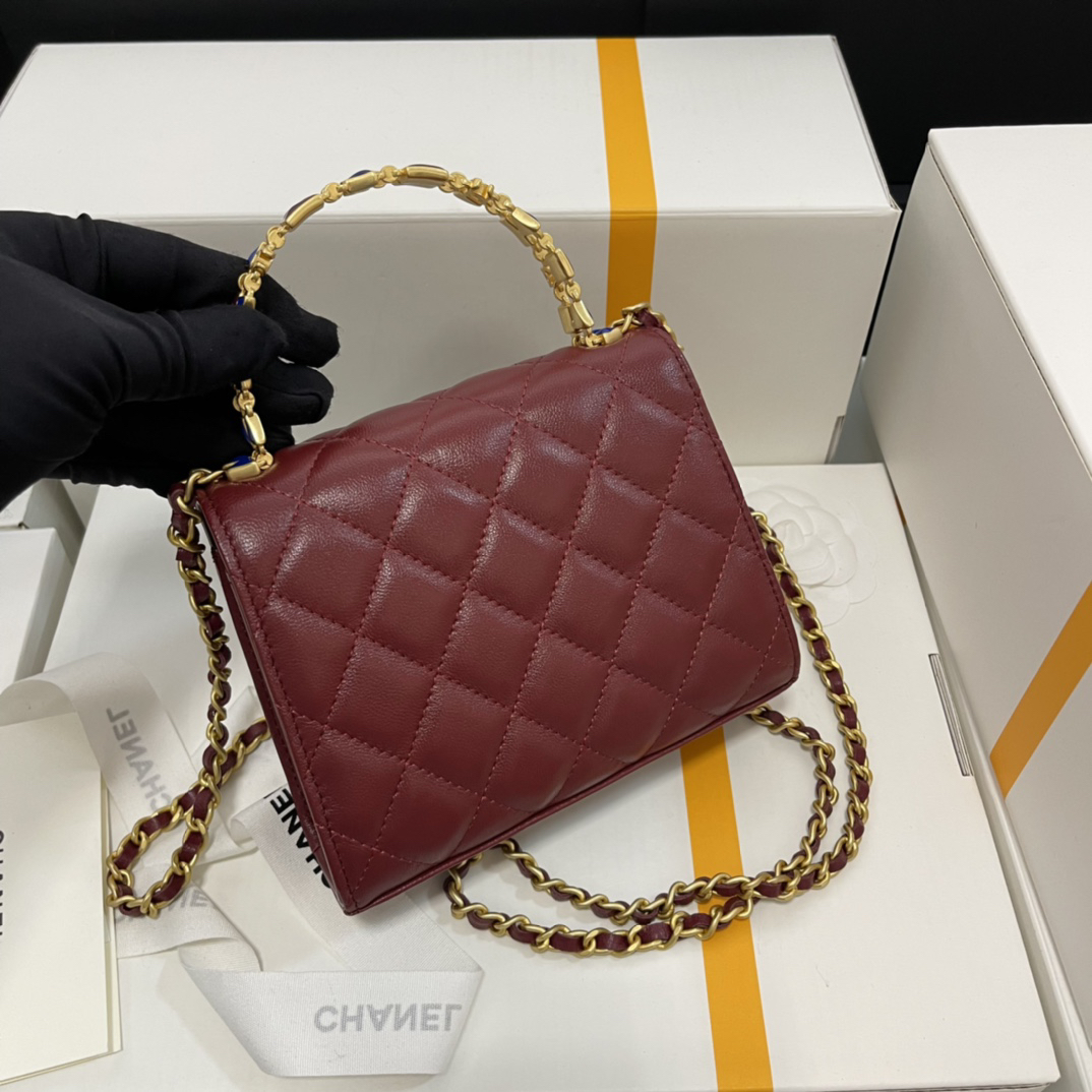Chanel-Kelly Enamel Chain Bag