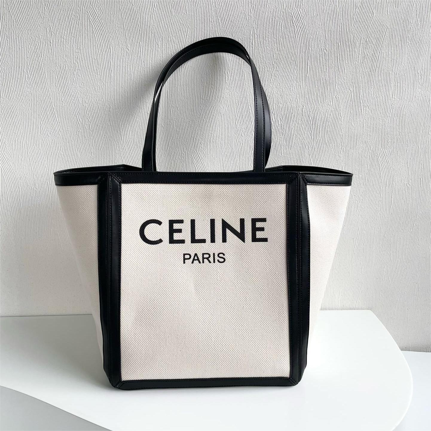 Celine-Summer canvas bag cabas