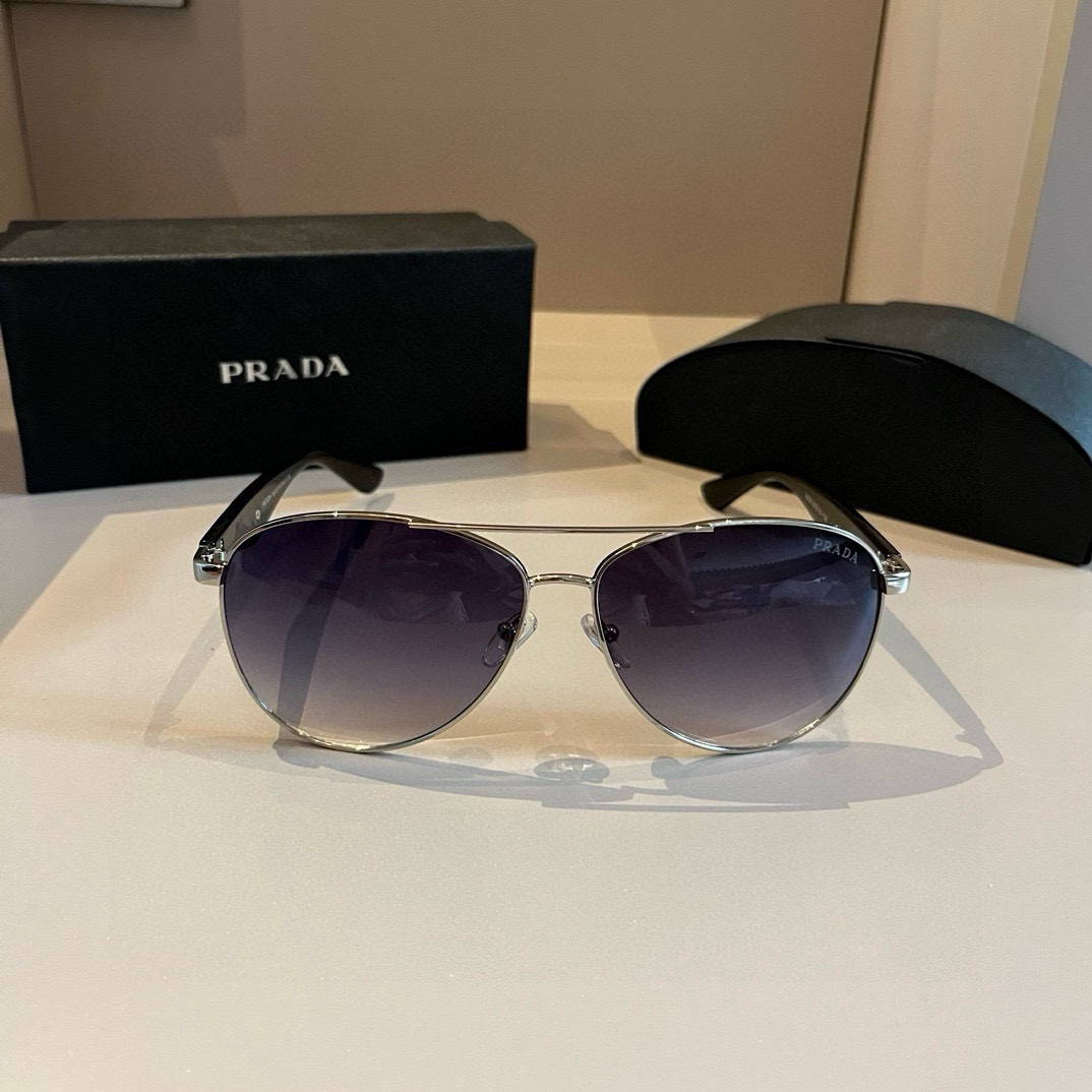 Prada-Men's Small Round Frame Sun Sunglasses