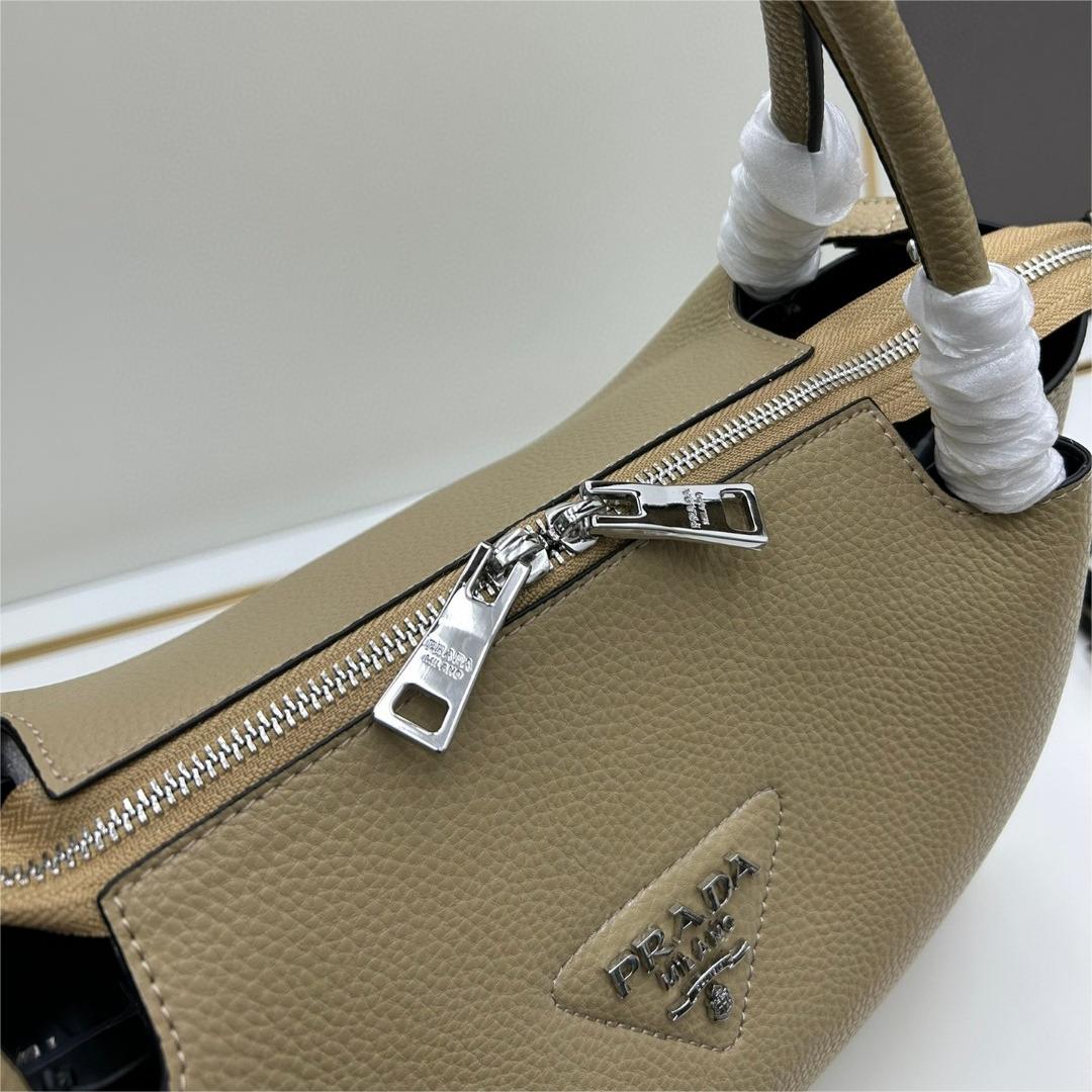 Prada-Imported deer skin patterned cowhide double shoulder straps