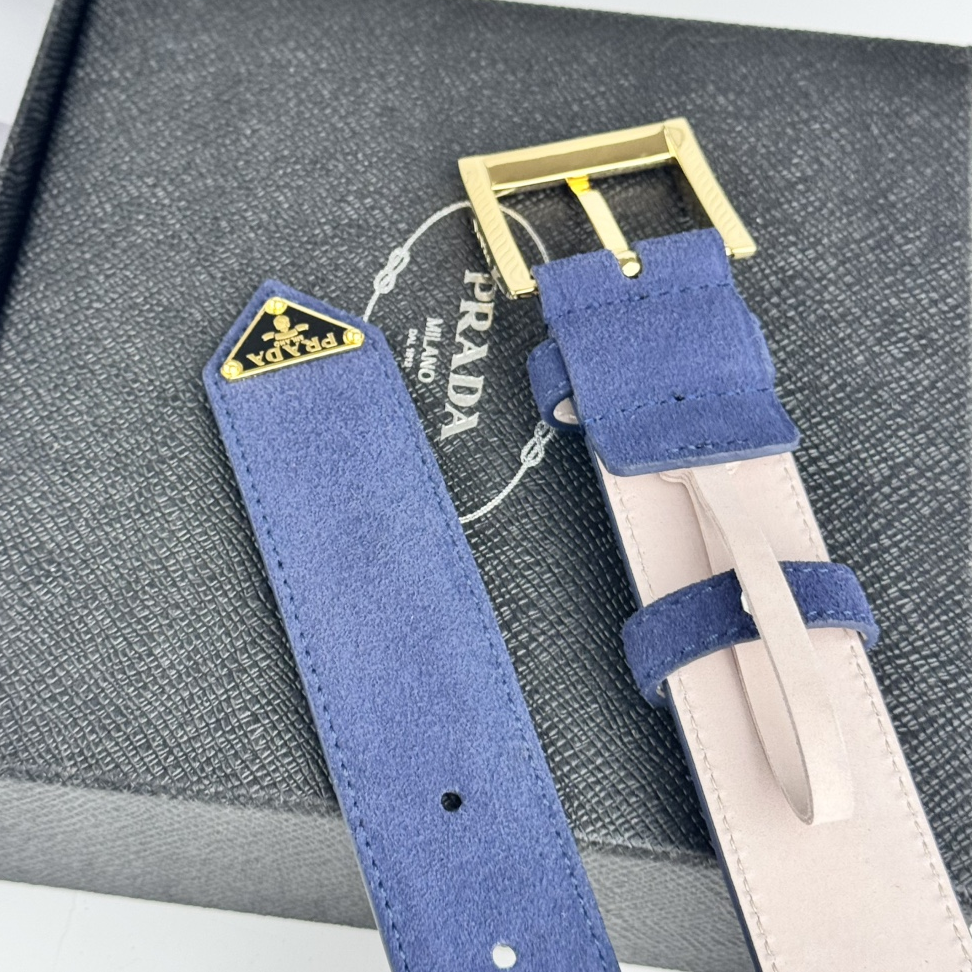 PRADA - Suede Leather Waist Belt