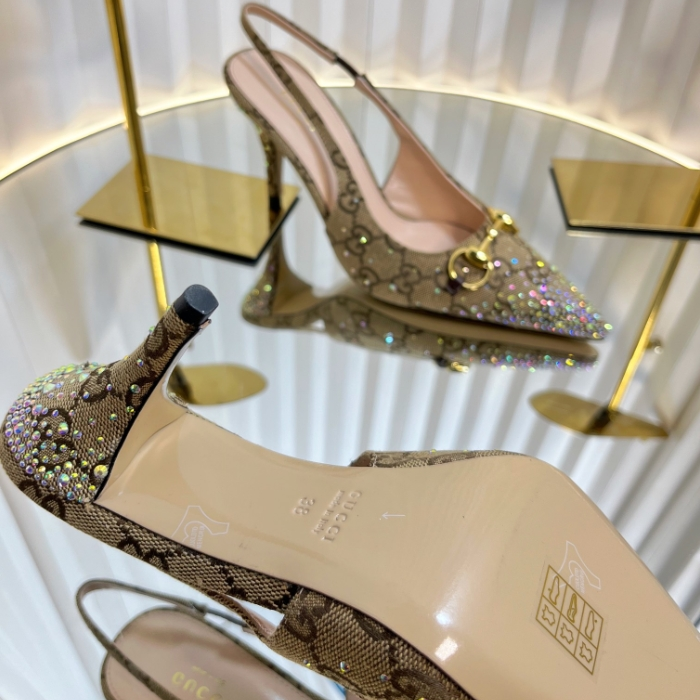 Gucci-Horseshoe Buckle High Heeled Sandals