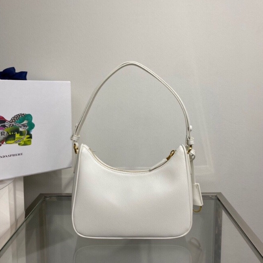 Prada-Hobo Patterned Cowhide Armpit Bag