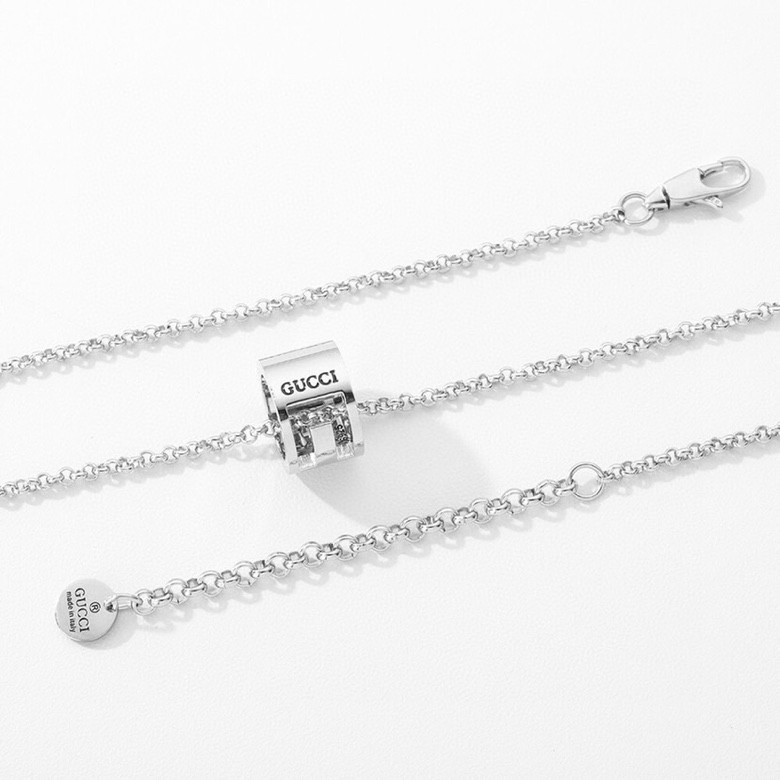 GUCCI-Double Ring Time Comes to Run Couple Necklace