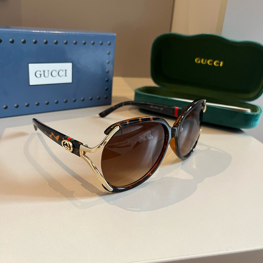 Gucci-Women's Small Round Frame Design Sunglasses