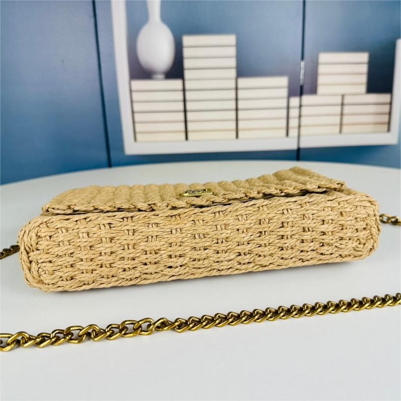 YSL-Kate_Lafite Grass Vine Weaving Craft Chain Bag