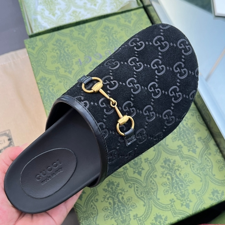 Gucci-Classic Leather Flower Flat Shoes