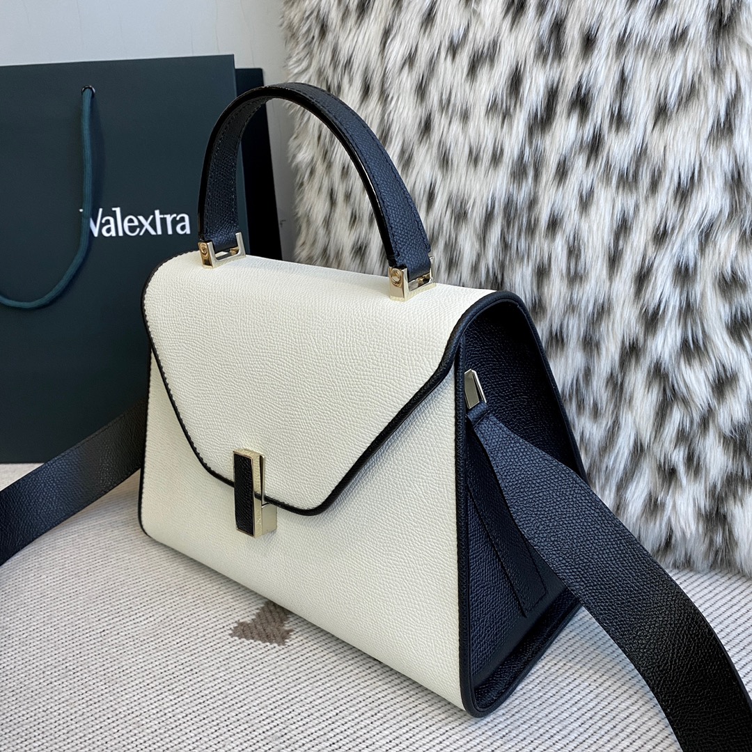 Valextra-Medium Iside Chiaroscuro Top Handle Bag