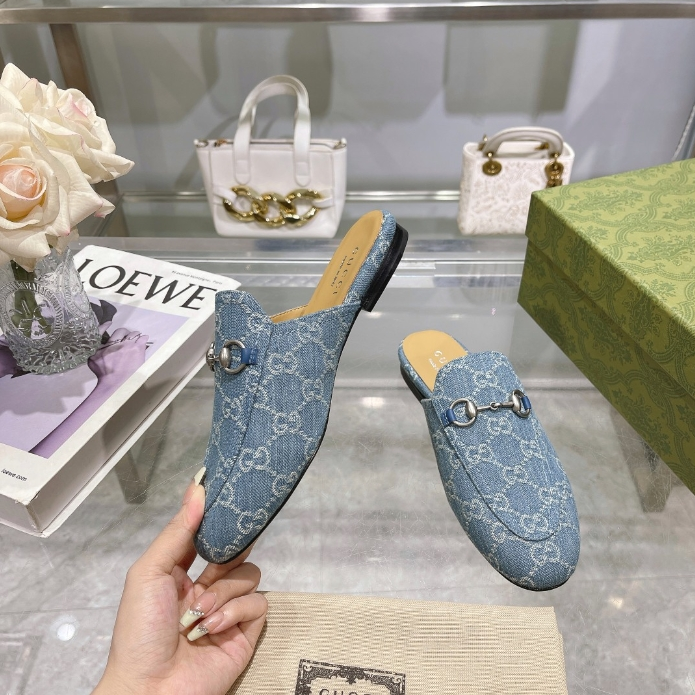 Gucci-Loafer Shoe Toe Cap Half Slipper