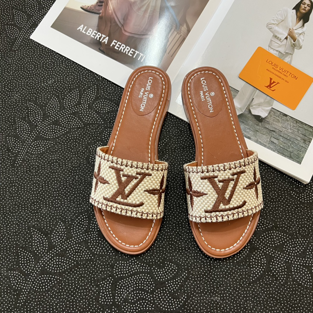 LV-Classic embroidery flat bottomed mop in early spring