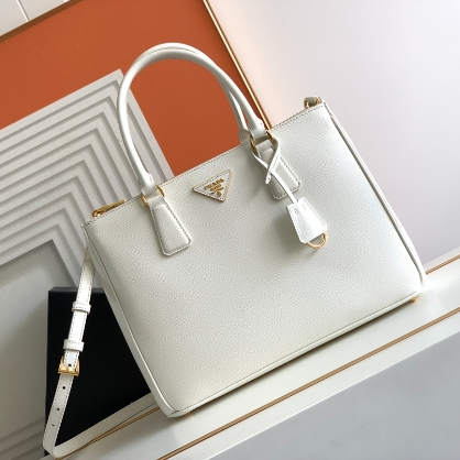 Prada-Cross Patterned Cowhide Galleria handbag