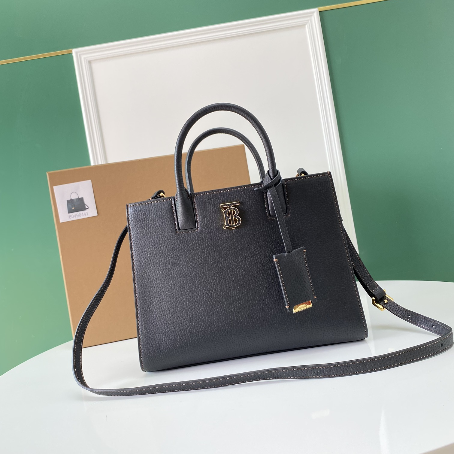 Burberry-Italian tanned grain leather tote bag