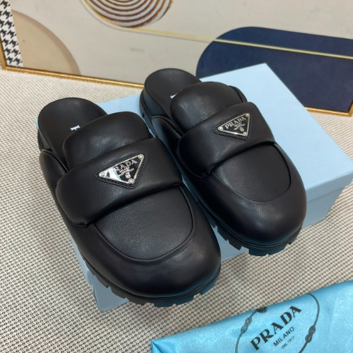 Prada-Sponge Bubble Bread Slippers