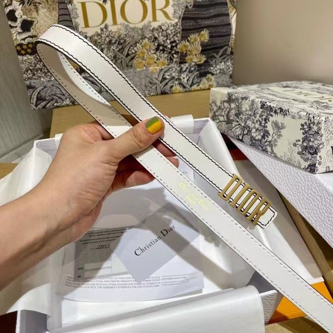 Dior-Calf leather soft waistband