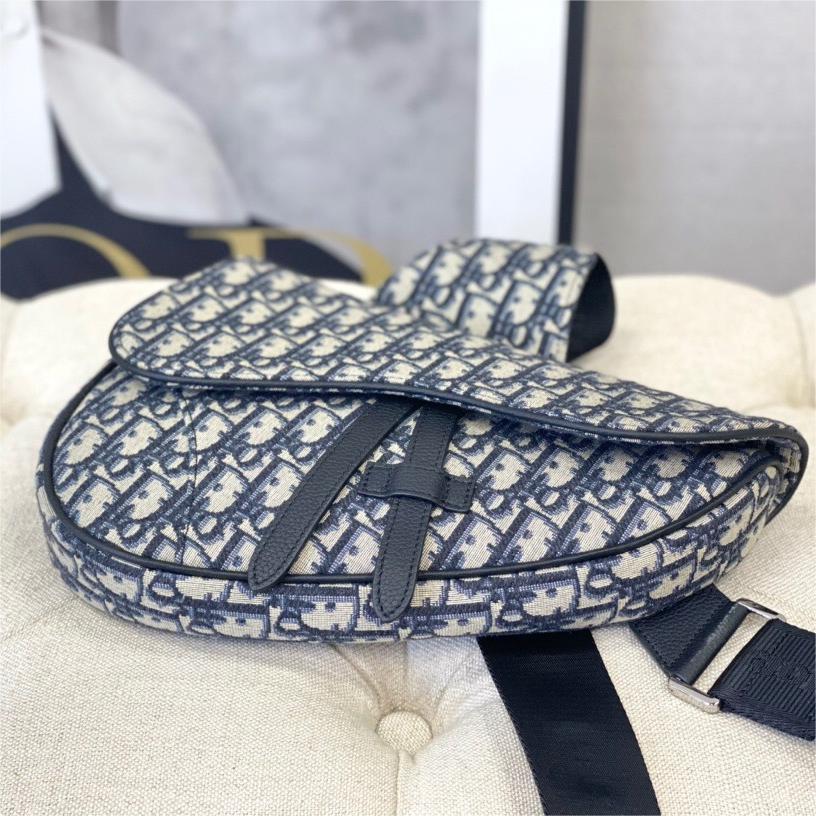 Dior-Canvas blue waist bag