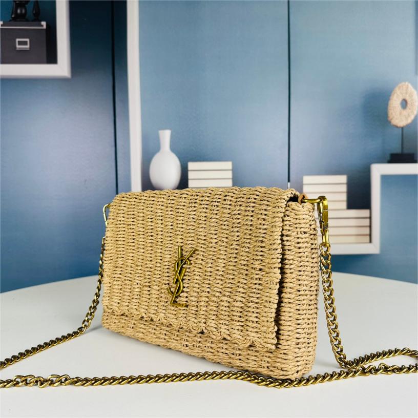YSL-Kate_Lafite Grass Vine Weaving Craft Chain Bag