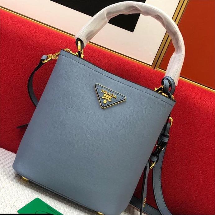 Prada-Double Safiano Cross Pattern Handbag