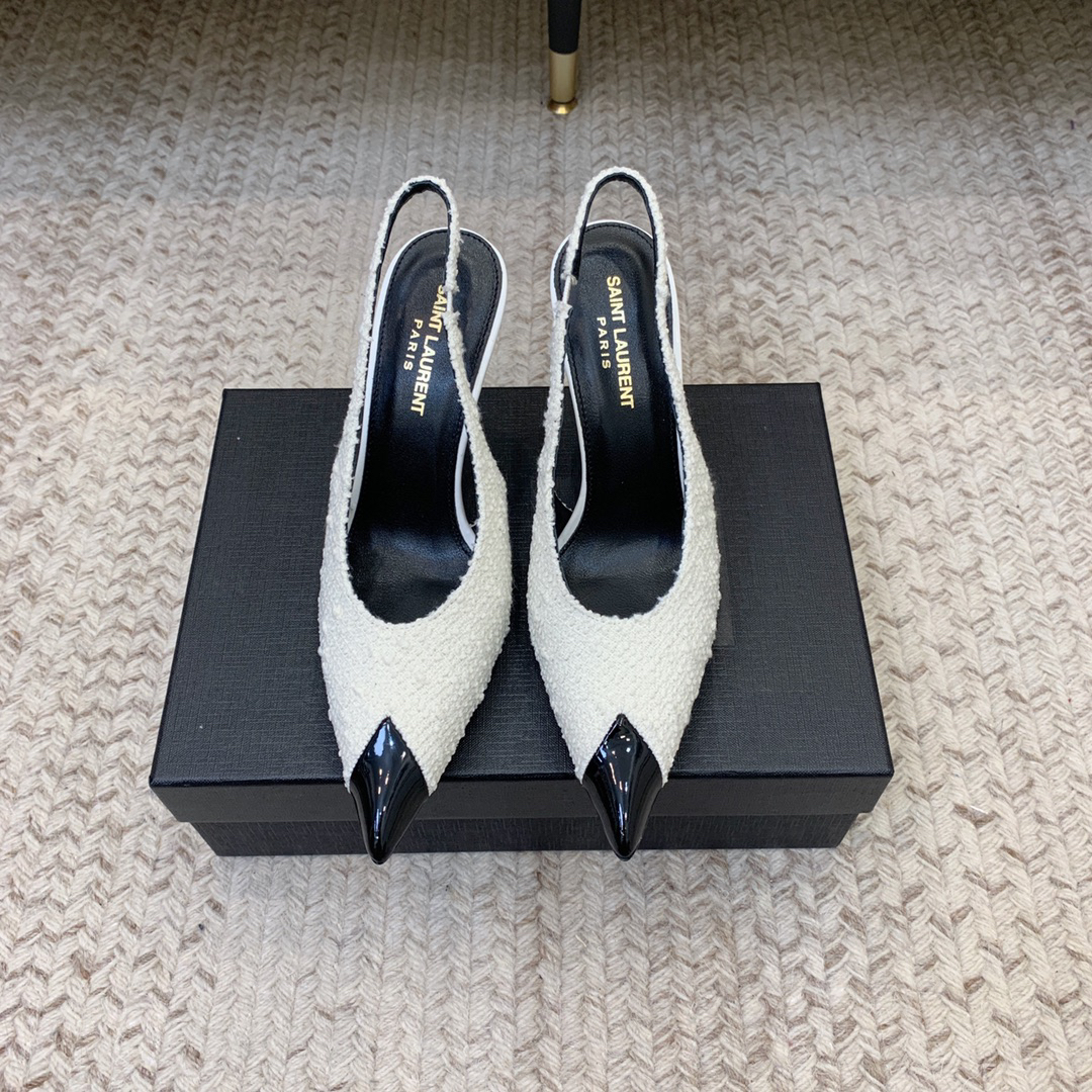 YSL-Metal pointed tip shoes