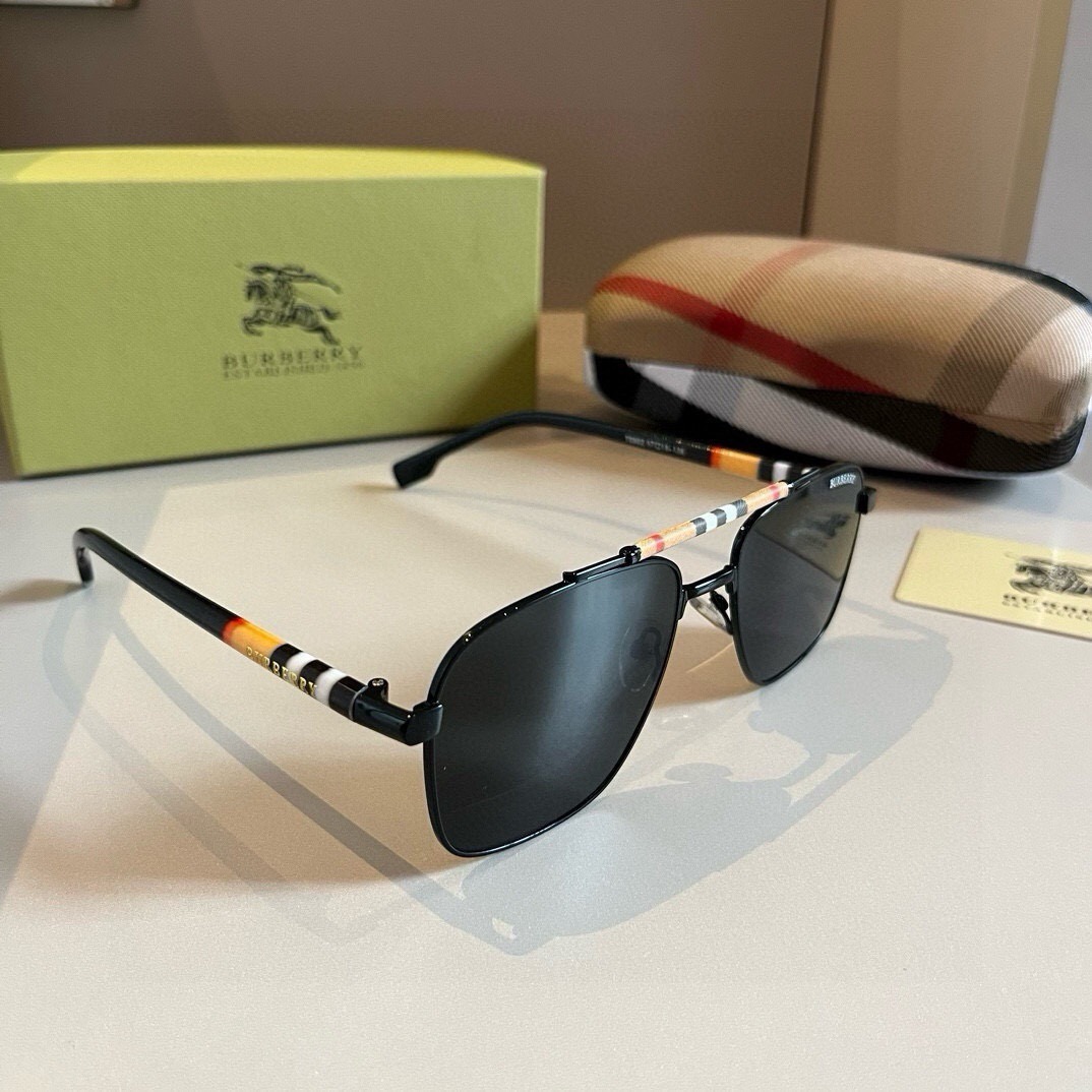 Burberry-New one-piece driving mirror sunglasses