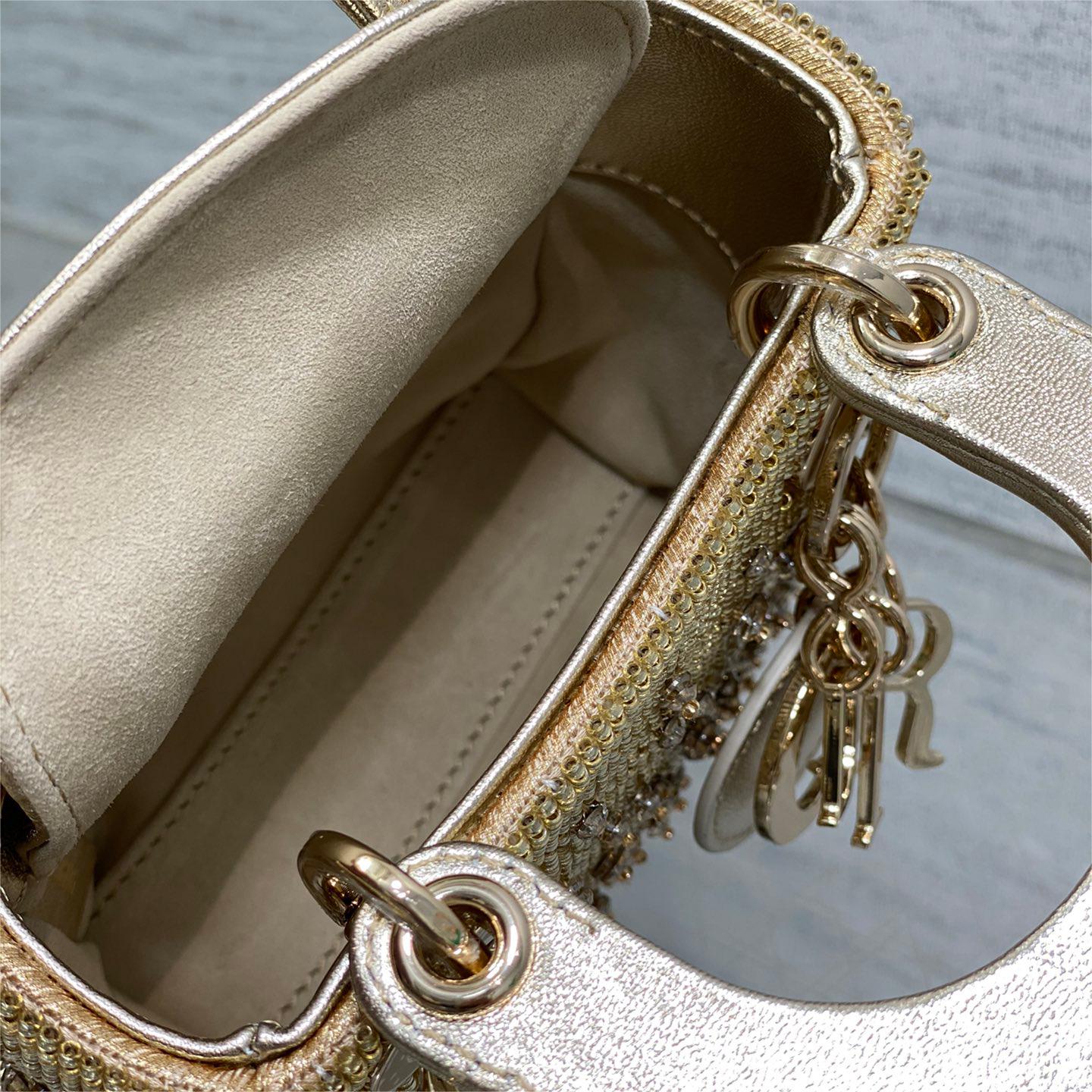 Dior-Lady limited edition handmade bead micro series bag